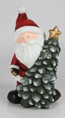 Produktbild von Weihnachtsmann 41 cm  Tannenbaum Dekoration LED Weihnachten Nikolaus Magnesia