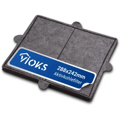 Produktbild von VIOKS Kohlefilter passend wie Miele 6228731 Ersatzfilter 288x242mm für Dunstabzugshaube