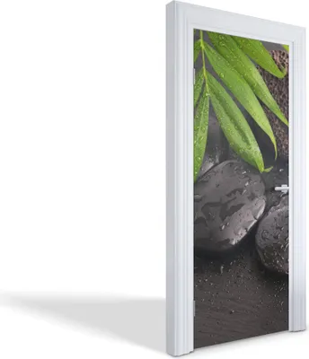 Produktbild von Türdeko Aufkleber Selbstklebende Wandsticker Personalisiert - Entspannung und Natur - 85 x 205 cm