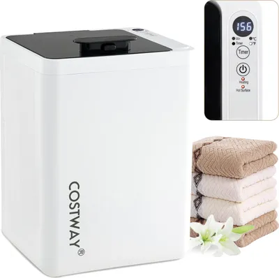 Produktbild von GOPLUS Handtuchwärmer, 23L Handtuchwärmer-Eimer mit automatischer Abschaltung, LED-Bildschirm, 15-90 Minuten Timer, Weiß+Schwarz