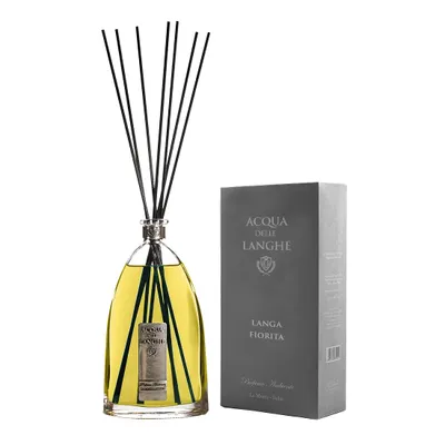 Immagine prodotto di Acqua delle Langhe - profumo per la casa - fragranza Langa Fiorita - 200 ml - diffusore di aromi con bastoncini in rattan -  Italy