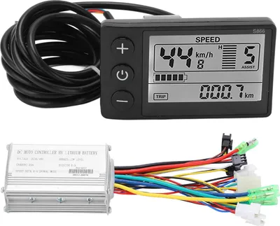 Obrázek produktu pro 36 V/48 V 250 W/350 W 15 A bezkartáčový regulátor motoru s LCD866 displejem – sada pro přestavbu elektrických kol