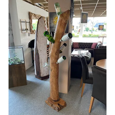 Produktbild von Weinständer Flaschenständer 180 cm Teakholz massiv