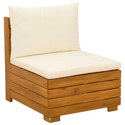 Image de vidaXL Canapé de jardin central en bois massif d'acacia, marron