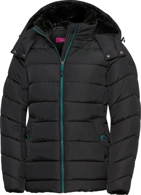 Produktbild von Belmina Damen Steppjacke mit Fellkapuze, Figurfreundlich und windabweisend