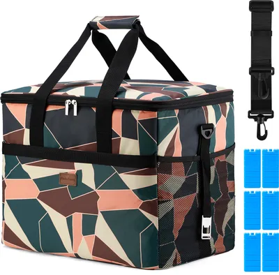 Produktbild von Packaway 4-lagige isolierte Kühltasche – Lunchtasche 40 Liter – Abstrakt
