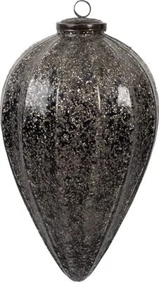 Produktbild von Clayre & Eef Weihnachtskugel Ø 17x26 cm Schwarz Glas