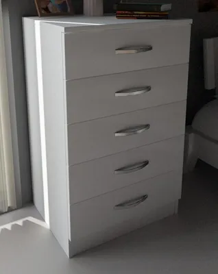 Obrázek produktu pro Stylové komody bílé Moderní nábytek do ložnice dřevěný příborník
