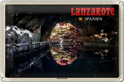 Produktbild von Blechschild Reise 30x20cm Lanzarote Spanien Jameos del Agua