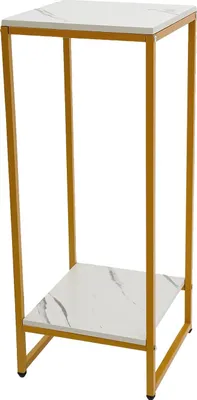 Immagine prodotto di Scaffale per piante, Robusto design a due livelli, Salvaspazio, Oro