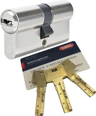 Produktbild von ABUS Bravus.2000 Doppelzylinder mit 3 Schlüssel, Länge (a/b) 30/35mm (c= 65mm) mit Sicherungskarte, Angriffswiderstandsklasse B, mit Not- u. Gefahrenfunktion