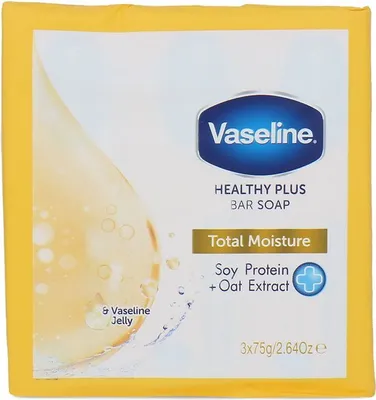 Productafbeelding van Vaseline Healthy Plus Zeepstaafje, Intense Hydratatie - 3 stuks, 75 gram per stuk