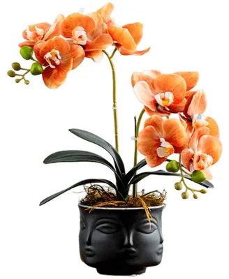 Produktbild von Kunstblume Sunset Orange - Kunstblumen - Bouquet - Kunstpflanzen - Kunstblumen für drinnen - Perfekte Details - Kunstpflanze