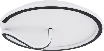 Produktbild von LED Deckenlampe, Metall, schwarz, weiß opal
