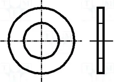 Produktbild von Unterlegscheibe; rund; M1,4; D=3,8mm; h=0,3mm; A2 Edelstahl 1421409 Unterlegscheiben