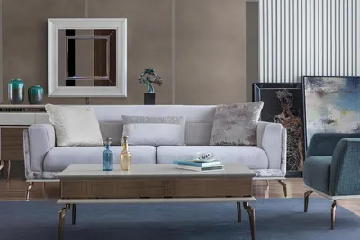Produktbild von Wohnzimmer Set Garnitur Gruppe Einrichtung Sofa Couchen Couchtisch 3tlg