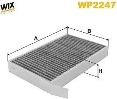 Produktbild von WIX FILTERS WP2247 Innenraumfilter Pollenfilter für TESLA Model Y (5YJY) Aktivkohle