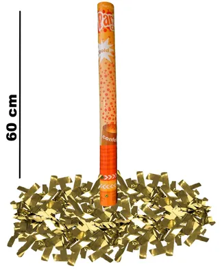 Produktbild von Konfettikanone 60 cm Party Shooter mit farbigen Konfettistreifen verschiedene Farben