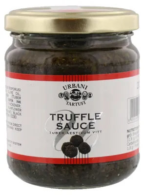 Produktbild von Urbani Trüffelsauce Sommertrüffel mit Champignons, 200 g – Feine Trüffelcreme für Pasta & Fleisch