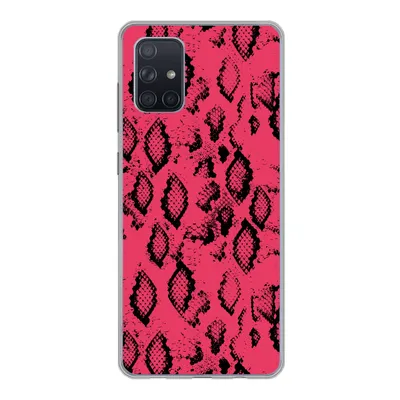 Produktbild von MuchoWow® Handyhülle Schutzhülle Hülle für Samsung Galaxy A51 Tiermuster - Schlangenhaut - Rosa Silikon Softcase Handy Hülle - Schutzabdeckung