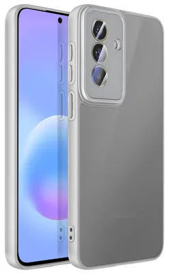 Image de Avizar, coque transparente mate pour Galaxy A57, résistante aux chocs, avec protection de l'appareil photo, gris