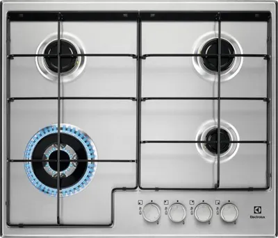 Immagine prodotto di Electrolux EGS6434X Piano Cottura a Gas 4 Fuochi Tripla 60 cm Acciaio