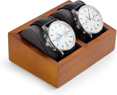 Productafbeelding van Horlogedoos Hout - Opbergdoos Sieraden - Horloges Beschermen - Milieuvriendelijk Materiaal - 13 x 9.5 cm - Donkergrijs