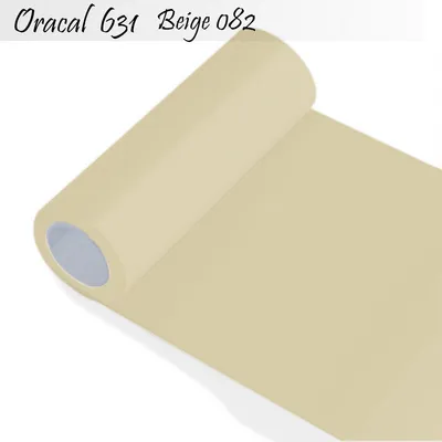 Produktbild von Oracal 631 - Orafol matt - Plotterfolie - für Küchenschränke und Dekoration Folie 5m (Laufmeter) Rolle - 50 cm Folienhöhe - 82-beige + GRATIS ein Schmetterlingsset W400 von Indigos UG