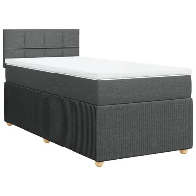 Produktbild von Boxspringbett mit Matratze Dunkelgrau 80x200 cm Stoff