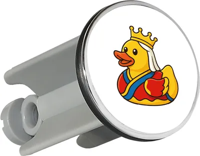 Produktbild von Huuraa Waschbeckenstöpsel Quietscheente Königin Gummiente Queen 4cm höhenverstellbar Abflussstopfen Geschenkidee