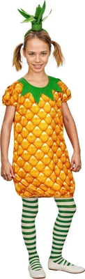 Immagine prodotto di Abito ananas 2 pezzi. Costume di carnevale per bambini Taglia bambino: 128