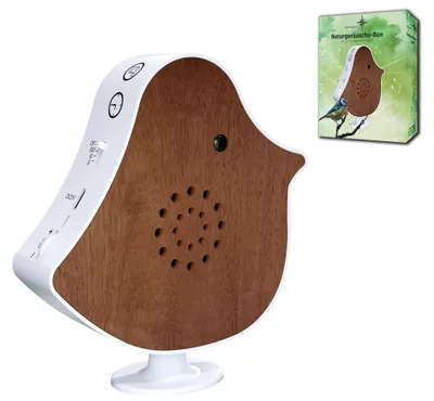 Produktbild von Northpoint Naturgeräusche Box Vogel Sound Box Echtholz Bewegungsmelder USB-C Kirschholz