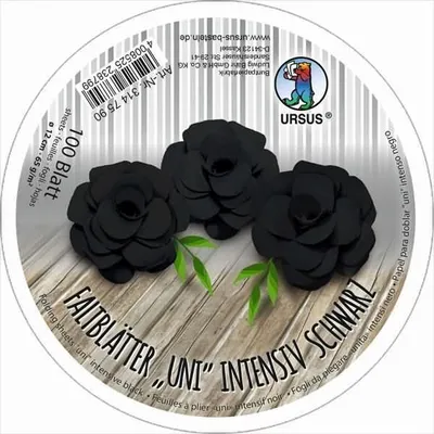 Produktbild von Intensive Faltblätter 'uni' Durchmesser 12cm 65g/qm VE=100 Blatt schwarz