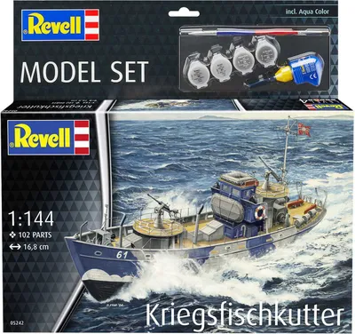 Zdjęcie produktu dla Revell 65242, Model statku rybackiego, Zestaw montażowy, 1:144, KFK, Każda płeć, 102 szt.