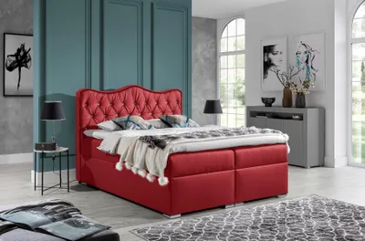 Immagine prodotto di Letto matrimoniale, letto con boxspring, letto con contenitore, letto a due piazze, letti imbottiti, colore rosso