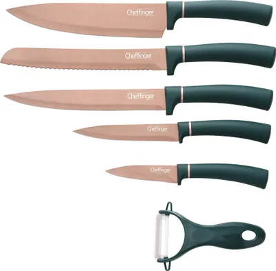 Produktbild von 6 tlg Edel Messerset Messer Fleischmesser Brotmesser