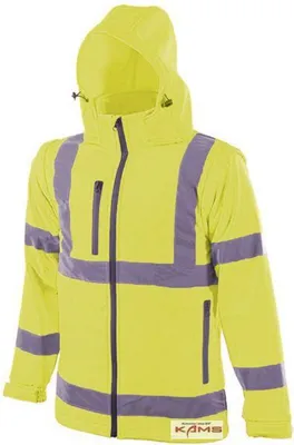 Zdjęcie produktu dla REF 501 - kurtka softshelowa wysokiej widoczności 2w1 z odpinanymi rękawami - S-3XL.