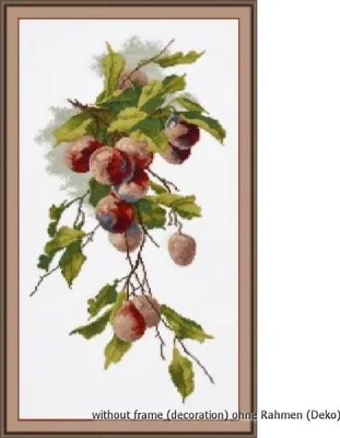 Produktbild von Oven Kreuzstichset "Pflaumenzweig", Zählmuster, 39x20cm
