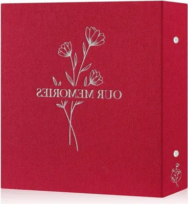 Produktbild von Fotobuch aus Leder - für 600 Fotos - rot - 10 x 15 cm