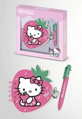 Obrázek produktu pro Jahodový diář s perem Hello Kitty a přátelé