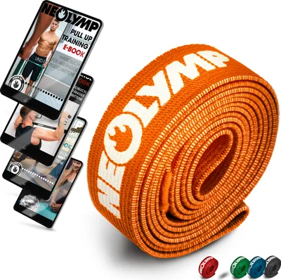 Produktbild von NEOLYMP lange Fitnessbänder Stoff mit Fitness E-Book - waschbare Resistance Bands, Widerstandsbänder, Gymnastikband, Fitnessband, Trainingsbänder