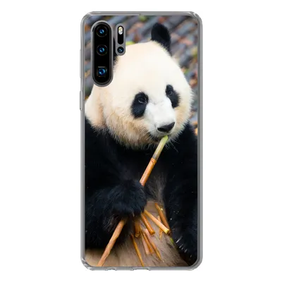 Produktbild von MuchoWow® Handyhülle Schutzhülle Hülle für Huawei P30 Pro Großer Panda - Bambus - Blätter Silikon Softcase Handy Hülle - Schutzdeckel