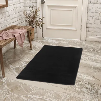 Produktbild von Teppium Waschbarer Kurzflor Teppich, rutschfest & weich, Modernes Einfarbig Design für Wohnzimmer, Schlafzimmer, Grösse: 80x150 cm