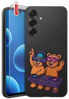 Productafbeelding van Beschermhoezen voor Samsung A27 5G – Designs | Mat siliconen hoesje + 9H-glas