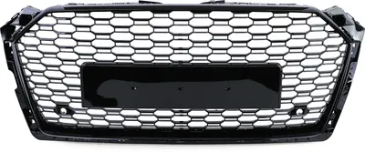 Produktbild von Kühlergrill Sportgrill Waben Schwarz Glanz + PDC Halter für Audi A5 F5 ab 2016-