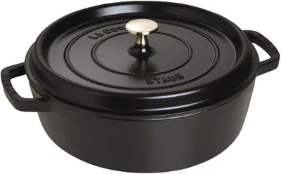 Image de Staub Cocotte ronde basse 28 cm Noir