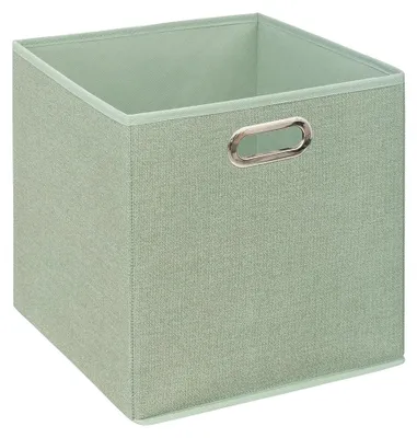 Zdjęcie produktu dla Koszyk do przechowywania, materiał: tkanina, kolor: szałwiowy, wymiary: 31x31x31 cm