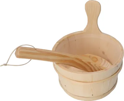 Obrázok produktu pre Drevené vedro na saunu s objemom 4 l Sada príslušenstva pre saunu s plastovou vložkou pre SPA bazén Masážna vaňa