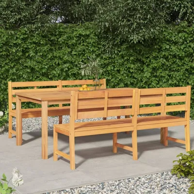 Image de Maison Exclusive - Ensemble de salle à manger de jardin 3 pièces en teck massif