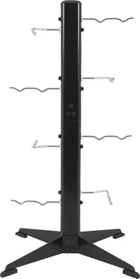 Produktbild von GORILLA SPORTS® Griffständer - mit / ohne Latzuggriffe, mit 8 Ablage, für 16 Zughilfen, 65x59x124cm, bis 100kg belastbar, Gummierte Füße, Schwarz - Bizeps Trizeps Stange, Kabelzuggriff, Rudergriff